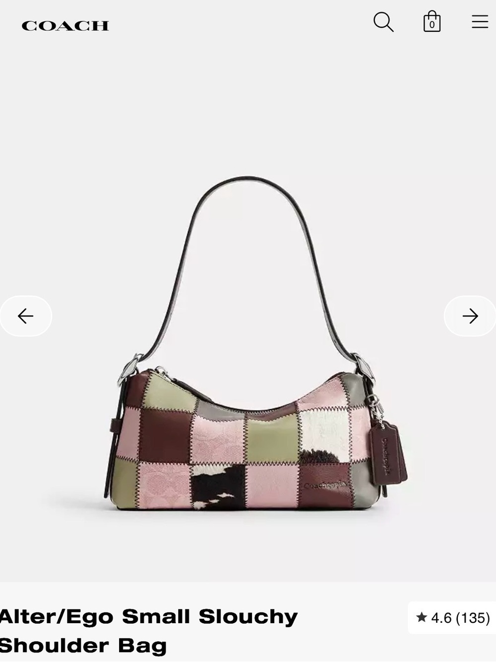 Coach COACHTOPIA Patchwork Alter/Ego Small Slouchy Shoulder Bag
